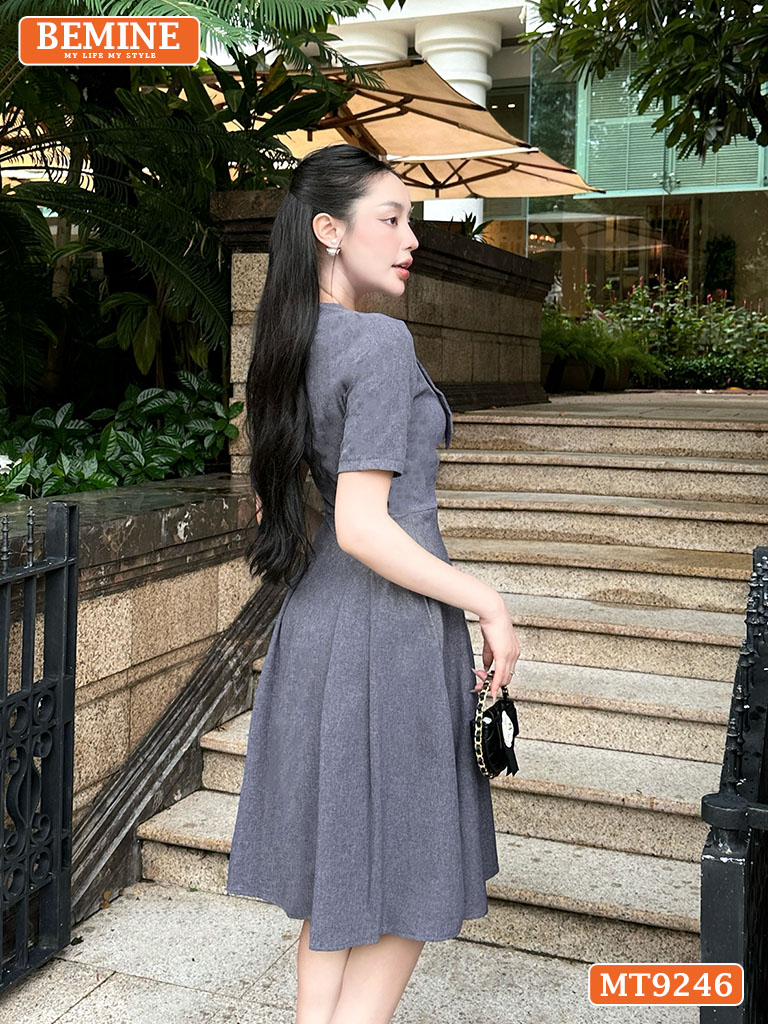 Đầm thiết kế cổ cánh bướm dáng xòe MT9246 4