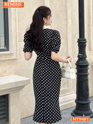 Đầm thiết kế cổ đức tay phồng dáng đuôi cá MT9481 4